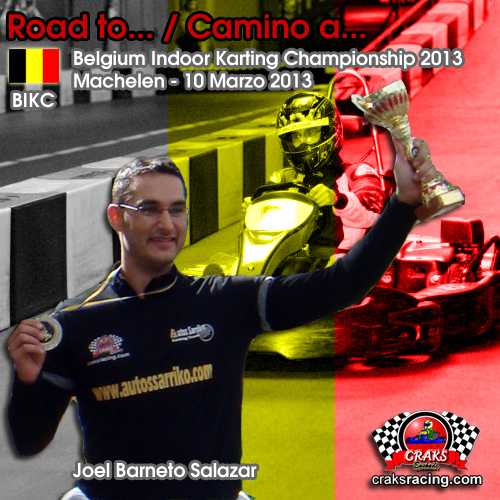 Joeluco piloto invitado al Belgium Indoor Karting Championship 2013