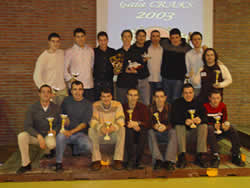 Foto de familia con todos los participantes del CRAKS que suvieron a por su premio. Felicidades!!!