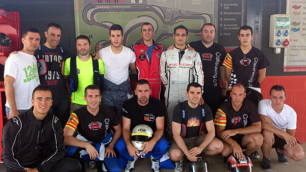 Todos los integrantes de Craksracing.com en el Karting Los Arcos de Navarra