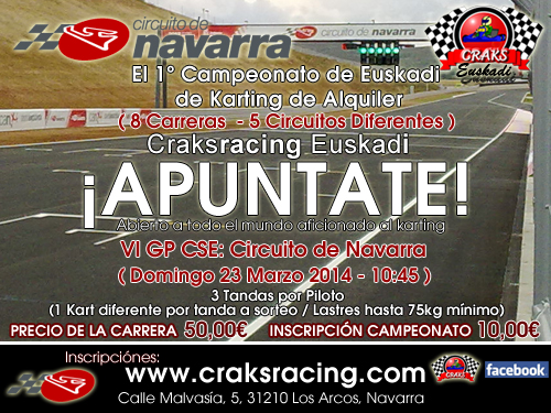 II GP CSE 2014: Circuito de Navarra 23/03/2014