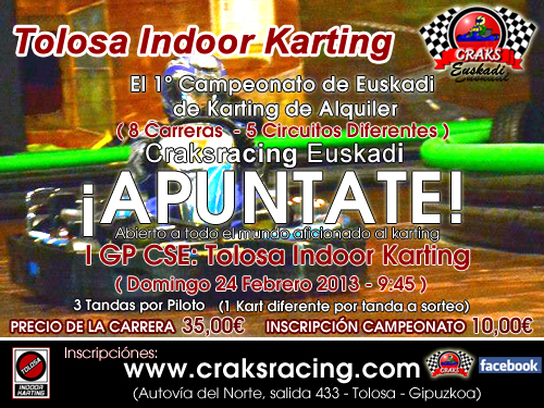 I GP CSE: Tolosa Indoor Karting 24/02/2013